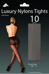 Pretty Legs Medias de nailon vintage de 10 deniers de lujo